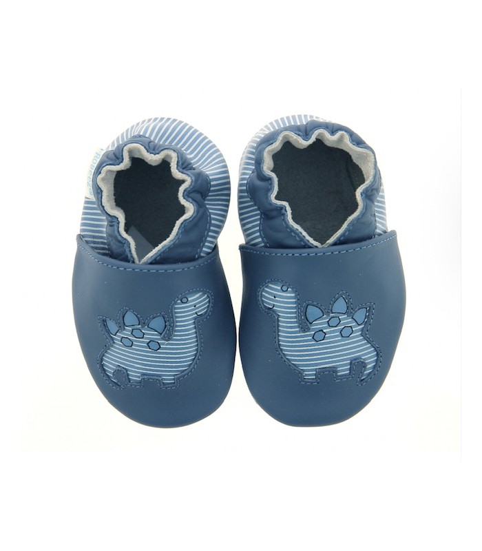 Zapato tipo patucos Robeez de piel para bebés